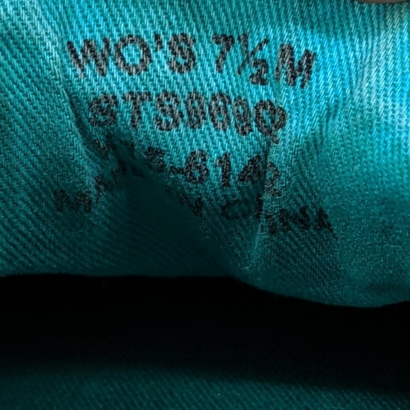 Sperry Sayel Turquoise Blue Canvas Slip On Loafers Women's Size 7.5 - Picture 6 of 6